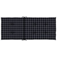 Stoelkussens 2 st hoge rug ruitpatroon stof zwart 6