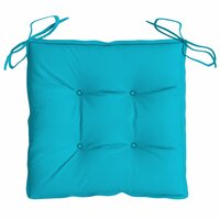 Stoelkussens 2 st 40x40x7 cm stof turquoise 6