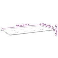 Tuinbankkussen 120x50x3 cm oxford stof bladpatroon 7