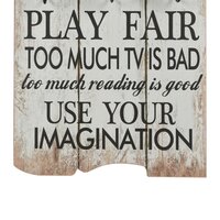 Wandkapstok met 6 haken THANK YOU 120x40 cm  5