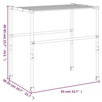 Droogrek 83x(50-55)x(40-85) cm aluminium 9