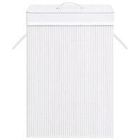 Wasmand met 2 vakken 72 L bamboe wit 4