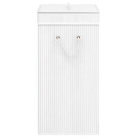 Wasmand met 2 vakken 72 L bamboe wit 5