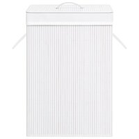 Wasmand met 1 vak bamboe wit 4