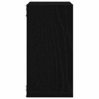 Wandschappen kubus 2 st 30x15x30 cm bewerkt hout zwart eiken 7