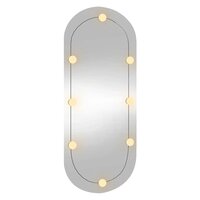 Wandspiegel met LED&amp;apos;s ovaal 25x60 cm glas 4