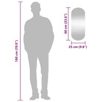 Wandspiegel 25x60 cm ovaal glas 7