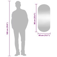 Wandspiegel 40x90 cm ovaal glas 7