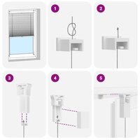 Pliss&eacute;jaloezie 90x100cm cr&egrave;mekleurig 5