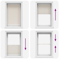 Pliss&eacute;jaloezie 90x100cm cr&egrave;mekleurig 6