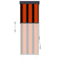 Rolgordijn voor buiten 60x250 cm oranje en bruin 3