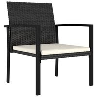Tuinstoelen 2 st poly rattan zwart 2