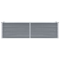 Plantenbak verhoogd 160x40x45 cm gegalvaniseerd staal grijs 3