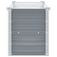 Plantenbak verhoogd 160x40x45 cm gegalvaniseerd staal grijs 4