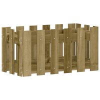 Plantenbak met hekontwerp 60x30x30 cm ge&iuml;mpregneerd grenenhout 4