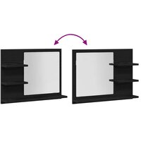 Badkamerspiegel 60x10,5x45 cm spaanplaat zwart eikenkleurig 8