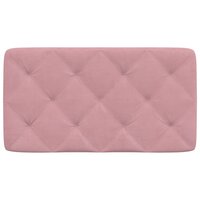 Hoofdbordkussen 80 cm fluweel roze 5
