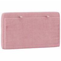 Hoofdbordkussen 80 cm fluweel roze 7