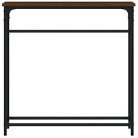 Wandtafel 75x19,5x75 cm bewerkt hout bruin eikenkleur 4