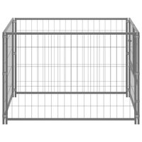 Hondenkennel 100x100x70 cm staal zilverkleurig 3