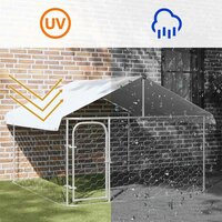 Hondenkennel voor buiten met dak 200x200x150 cm 8