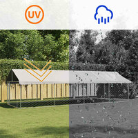 Hondenkennel voor buiten met dak 600x200x150 cm 8