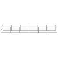 Hondenkennel 6 m&sup2; staal zilverkleurig 2