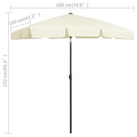 Strandparasol 180x120 cm zandgeel 8