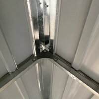 Tuinschuur met verlengd dak 277x110,5x181 cm staal lichtbruin 7