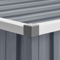 Tuinschuur 195x198x159 cm gegalvaniseerd staal grijs 7