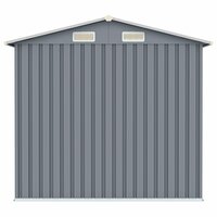 Tuinschuur 205x129x183 cm gegalvaniseerd staal grijs  5