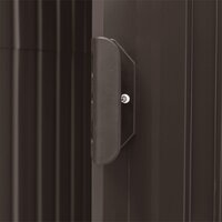 Tuinschuur met rek 205x130x183 cm ijzer bruin 7