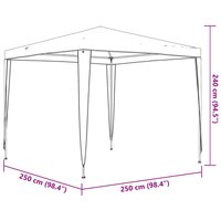 Partytent professioneel 90 g/m&sup2; 2,5x2,5 m antraciet 8