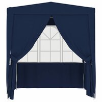 Partytent met zijwanden professioneel 90 g/m&sup2; 2,5x2,5 m blauw 2