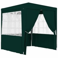 Partytent met zijwanden professioneel 90 g/m&sup2; 2x2 m groen 2