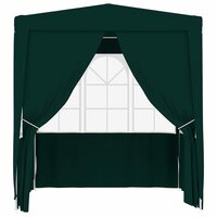 Partytent met zijwanden professioneel 90 g/m&sup2; 2x2 m groen 3