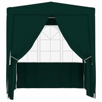 Partytent met zijwanden professioneel 90 g/m&sup2; 2,5x2,5 m groen 2