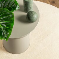 Vloerkleed HUARTE laagpolig zacht wasbaar &Oslash; 80 cm cr&egrave;me 7