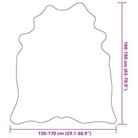 Vloerkleed 150x170 cm echte runderhuid zwart 9