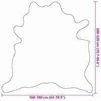 Vloerkleed 180x220 cm echte koeienhuid zwart en wit 9