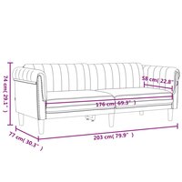 Driezitsbank fluweel roze 9