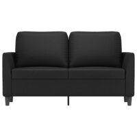 Tweezitsbank 120 cm kunstleer zwart 3