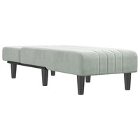 Chaise longue fluweel lichtgrijs 3