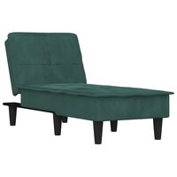 Chaise longue fluweel donkergroen 2