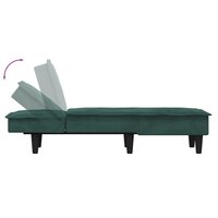 Chaise longue fluweel donkergroen 6
