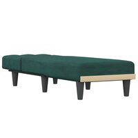 Chaise longue fluweel donkergroen 3