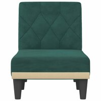 Chaise longue fluweel donkergroen 4