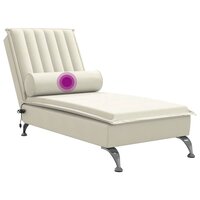 Massage chaise longue met bolster fluweel roze 7