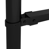 Tuinhek met speren bovenkant (1,25-1,5)x1,7 m staal zwart 3