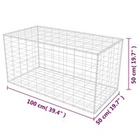 Gabion mand 100x50x50 cm gegalvaniseerd staal 7